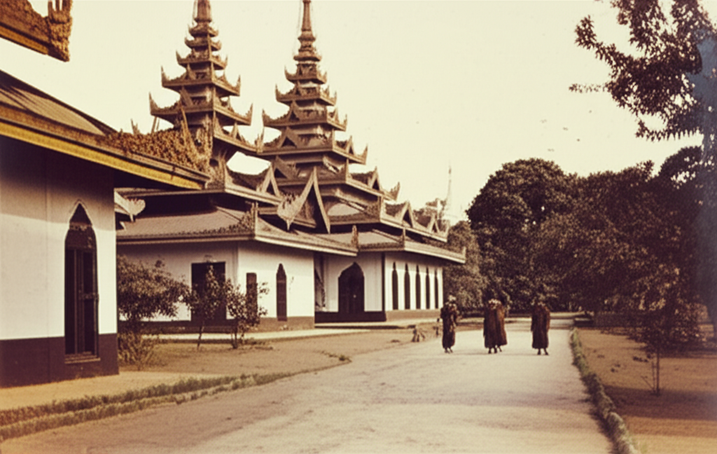 Burmese Vihar in the 1950s
